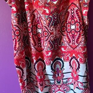 BeBop Women's Mini Dress - Red and Pink Pattern